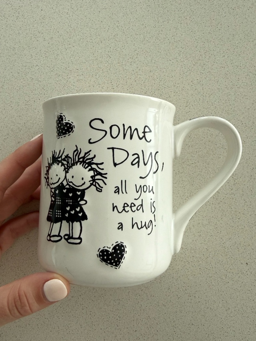 “Some Days, All You Need Is a Hug!” Inspirational Coffee Mug Large 16oz matching